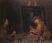 Arent De Gelder Self-Portrait Painting an Old Woman oil on canvas